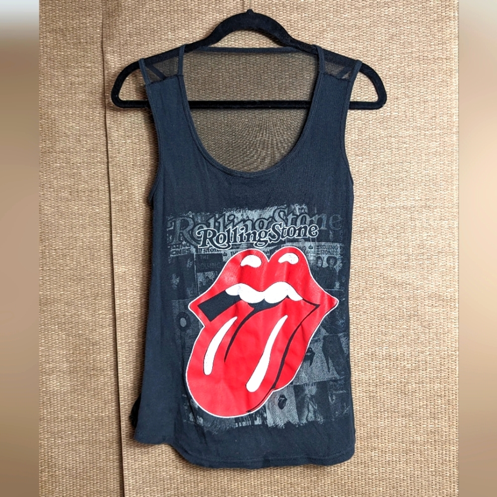 Vintage rolling stones mesh back tank top